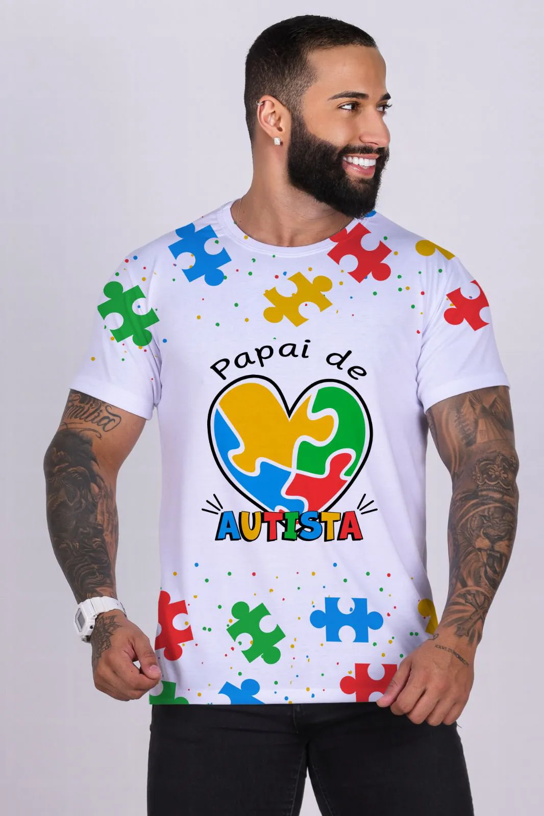 Camiseta Papai de Autista da Loja Solidária ONG STAR